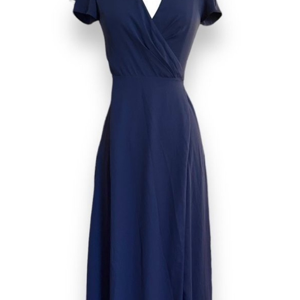 Aritzia Babaton Navy Elegant Navy Blue Wrap Dress